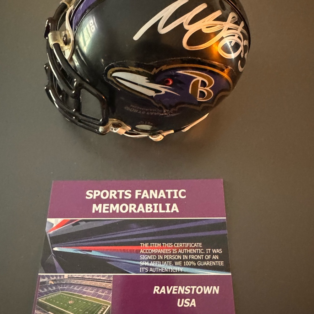 Baltimore Ravens Signed Mini Helmet